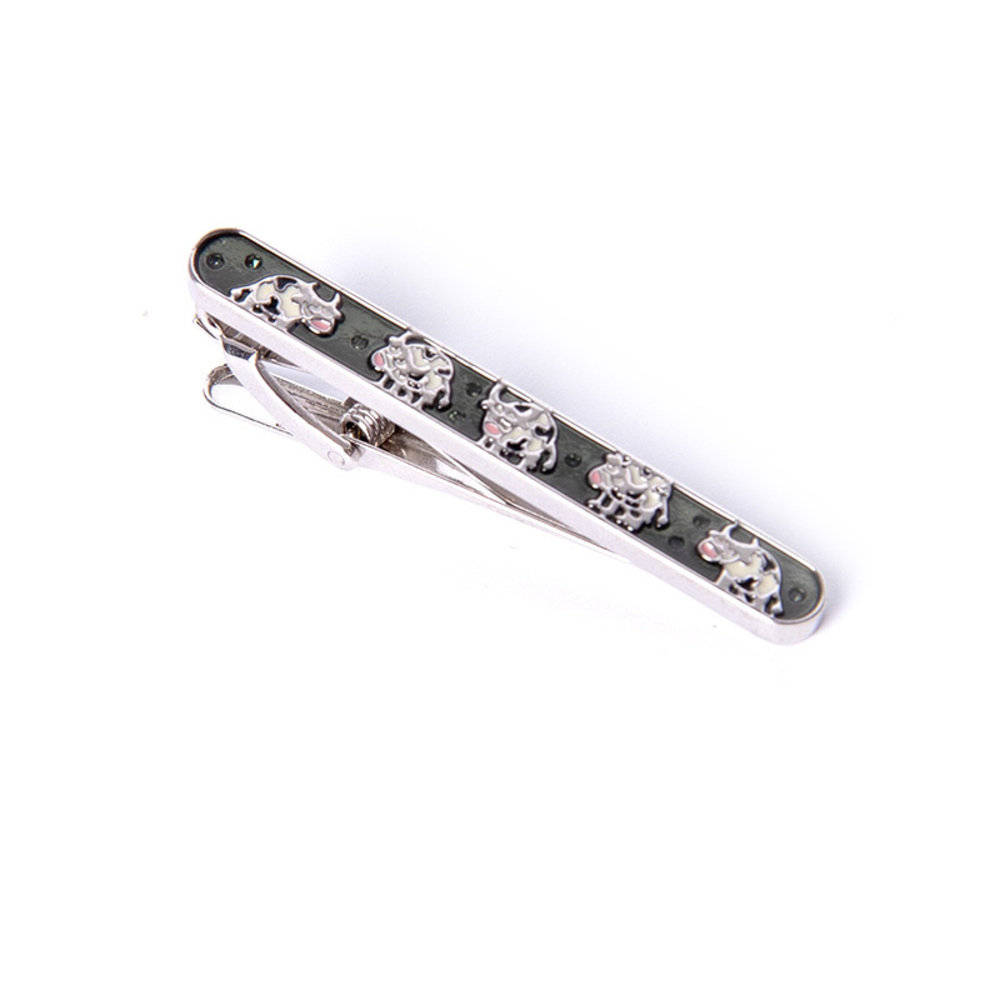 THOMPSON DARK GRAY, SILVER TIE-CLIP | MENS